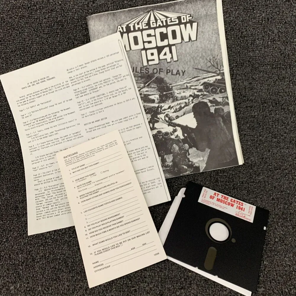 AT THE GATES OF MOSCOW 1941 BY SGP VINTAGE APPLE II COMPUTER GAME